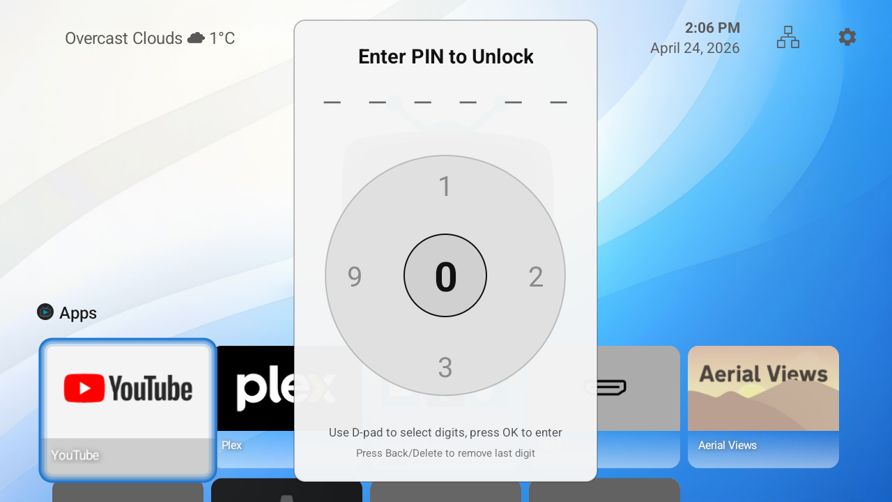 PIN Lock Screen